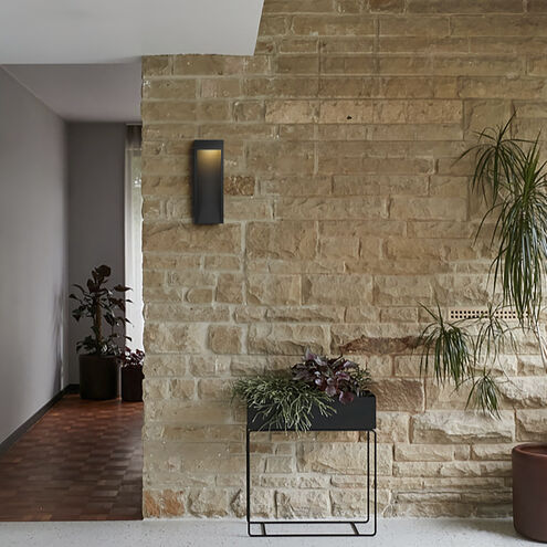 Taper LED 16 inch Sand Black Outdoor Wall Sconce